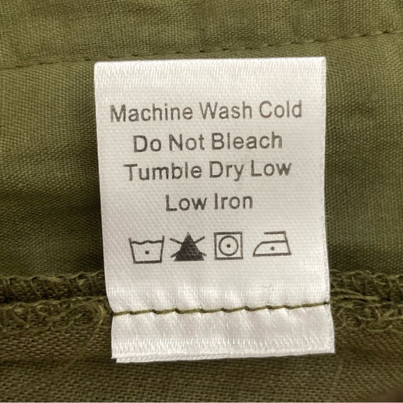 Tuckernuck Army Green High-Rise Safari Shorts-Women’s M-Summer-Vacation-Casual - Picture 8 of 8